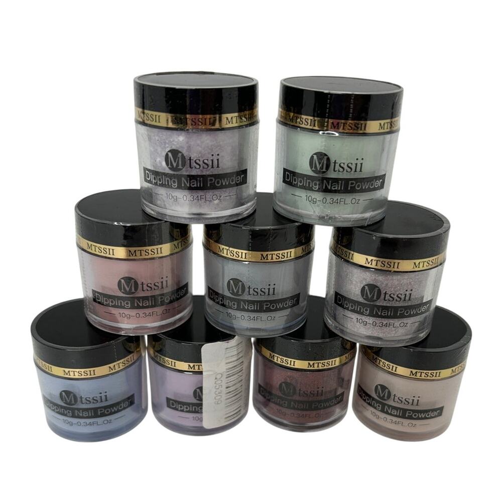 MTSSII Dip Nail Powder 9 Colors of Dipping Powder | No UV/LED Lamp Needed | NEW